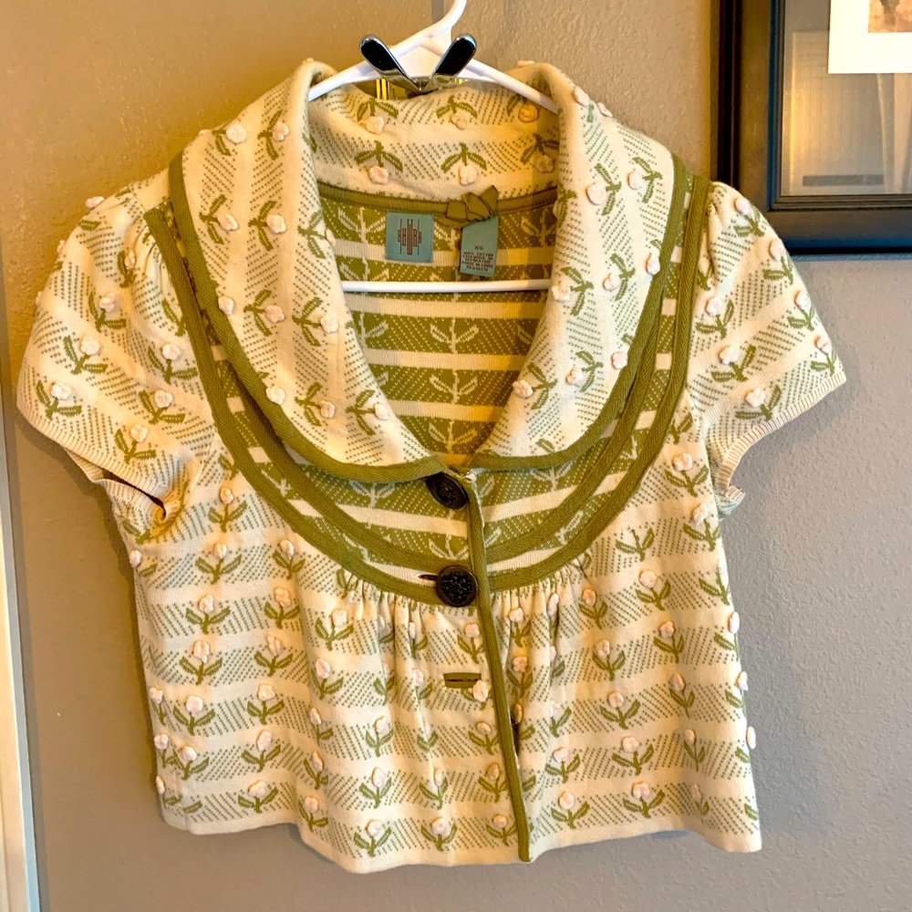 Anthropologie HWR garden grow cardigan. XS